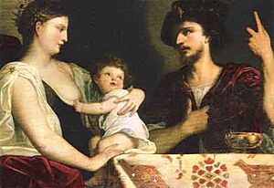 Roxana with Alexander IV Aegus the son of Alexander the Great