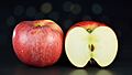 Royal Gala apples - whole and halved