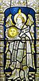 Saint Uriel - stained glass window in the cloisters of Chester Cathedral