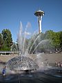 Seattle - International Fountain & Space Needle