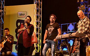 Shankar-Ehsaan-Loy at Idea Rocks India, Bangalore (photo - Jim Ankan Deka)