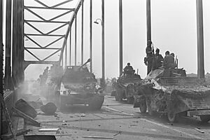Shooting of a scene from A bridge too far