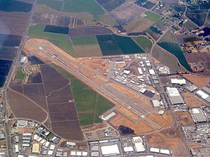 Stockton Metropolitan Airport aerial view, September 2017.JPG