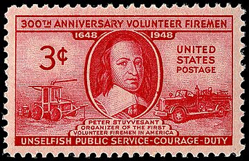 Stuyvesant, Volunteer Firemen, 3c, 1948 issue