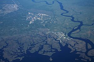 Suawnee River and Town Aerial