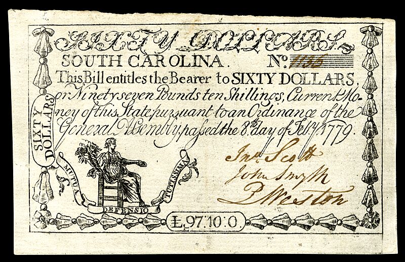 US-Colonial (SC-155)-South Carolina-8 Feb 1779 OBV