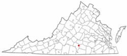 Location of Keysville, Virginia