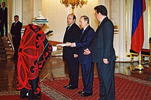 Vladimir Putin with Tekiso Hati
