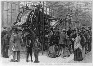 Wall Paper Printing Press, Machinery Hall at the centennial, 1876, Philadelphia LCCN2006677406