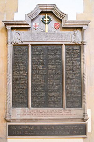 War Memorial in Christ Church Southgate