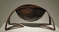 Work 8403', copper and kuromido sculpture by Kyung-hee Hong (Korean born 1954), 1984, Metropolitan Museum of Art