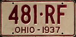 1937 Ohio license plate.JPG