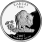 Kansas quarter dollar coin