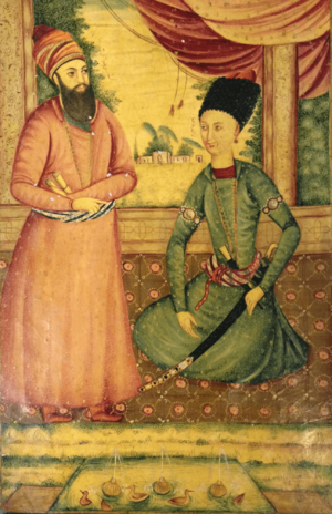 Agha Mohammad Khan with Ebrahim Khan Kalantar