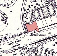 Apsley house on an 1869 Ordnance Survey Map