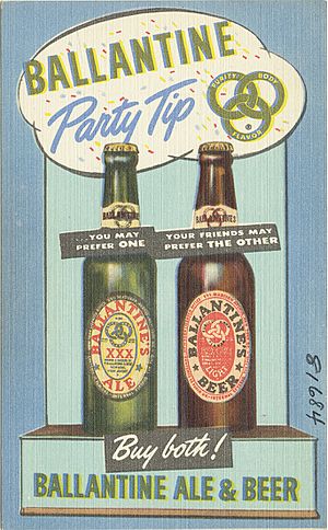 Ballantine party tip. . . you may prefer one, your friends may prefer the other, buy both! Ballantine Ale & Beer