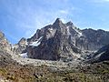 Batian Nelion and pt Slade in the foreground Mt Kenya