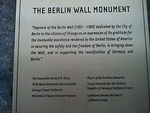 Berlin Wall monument Chicago