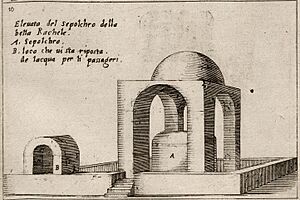 Bernardino Amico of Gallipoli sketch of Rachel's tomb 1610