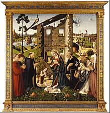 Biagio d'Antonio - The Adoration of the Child with Saints and Donors - Google Art Project