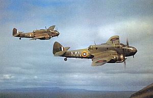 Bristol Beauforts 217 Squadron in flight