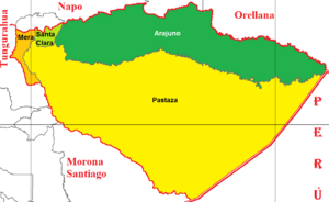 Cantons of Pastaza Province