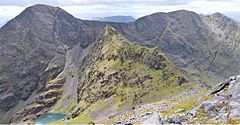 Carrauntoohil and the Beenkeragh Ridge (The Bones) and Caher Ridge (Caher East Top, Caher West Top).jpg