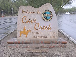 Cave Creek-Welcome to Cave Creek Marker