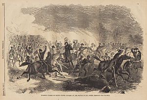 Charge of Union cavalry at the Battle of Dug Springs, Missouri.jpg