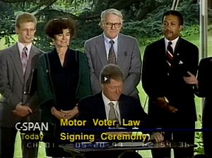 Cloward and Piven at 1993 Motor Voter Signing Ceremony