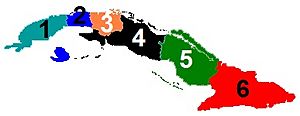 Cuba Map Colors ProvinciasRev wNumbs