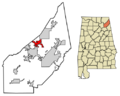 DeKalb County Alabama Incorporated and Unincorporated areas Sylvania Highlighted 0174400