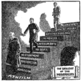 Descent of the Modernists, E. J. Pace, Christian Cartoons, 1922