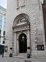 Doorway at the Northwest of St Mary-le-Bow in the City of London (02)