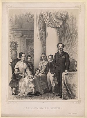 Drawing of the Family of Vittorio Emanuele II