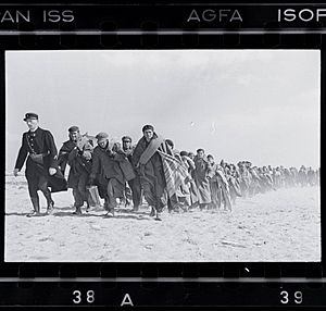 Fotografia dos refugiados por Robert Capa