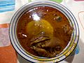 Fufu with palm nut soup, snail and tilapia