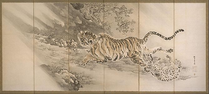 Ganku Kishi - Screen with Tiger - Google Art Project