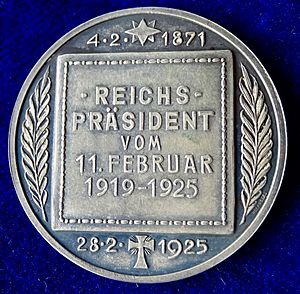 Germany, Death of Friedrich Ebert Silver Medal by Hummel 1925, reverse