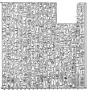 Great Karnak inscription (first part) - plate 52 from Mariette Bey