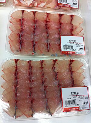 HK Westwood Wellcome Shop packaged iced Seafood for Hot pot 鯇魚片 Grass Carp April-2012