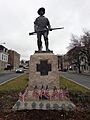 Hiker at Garfield Square in Pottsville, PA