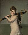 Jeanne-Elisabeth CHAUDET Jeune fille tenant le sabre de son père