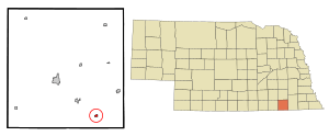 Location within Jefferson County and Nebraska