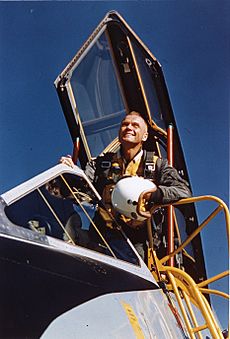 John Glenn on Jet (cropped)