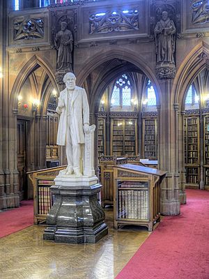 John Rylands' Statue, Rylands Library Geograph-4052902-by-David-Dixon