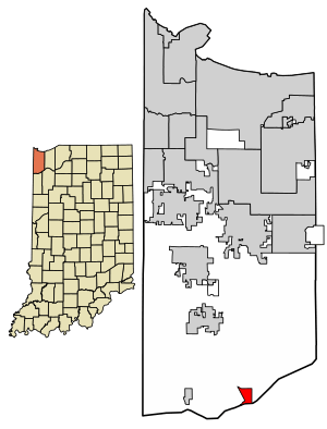 Location in Lake County, Indiana