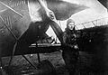 Lt. Wolfram von Richthofen in front of his Fokker D 7 fighter, summer 1918. All eight of his aerial victories were scored in the Fokker D 7, which is regarded as the best fighter plane of World War I