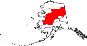 Map of Alaska highlighting Yukon-Koyukuk Census Area
