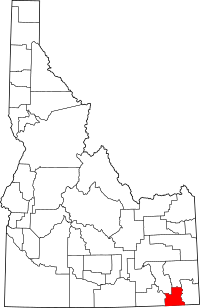 Map of Idaho highlighting Franklin County